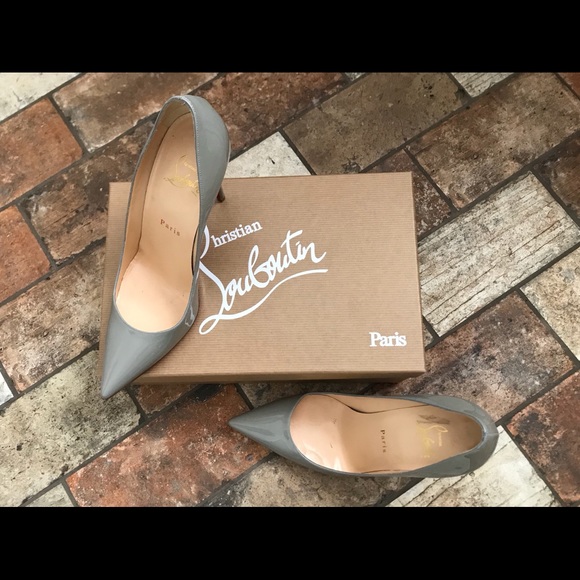 Christian Louboutin Decollete Patent Grey stiletto - Picture 3 of 8